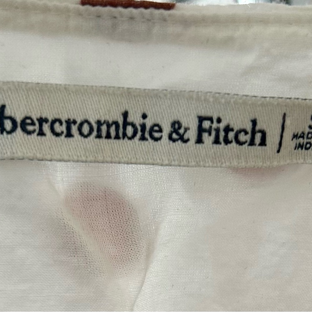 Abercrombie & Fitch White Blouse with Brown Polka Dots - Picture 5 of 5